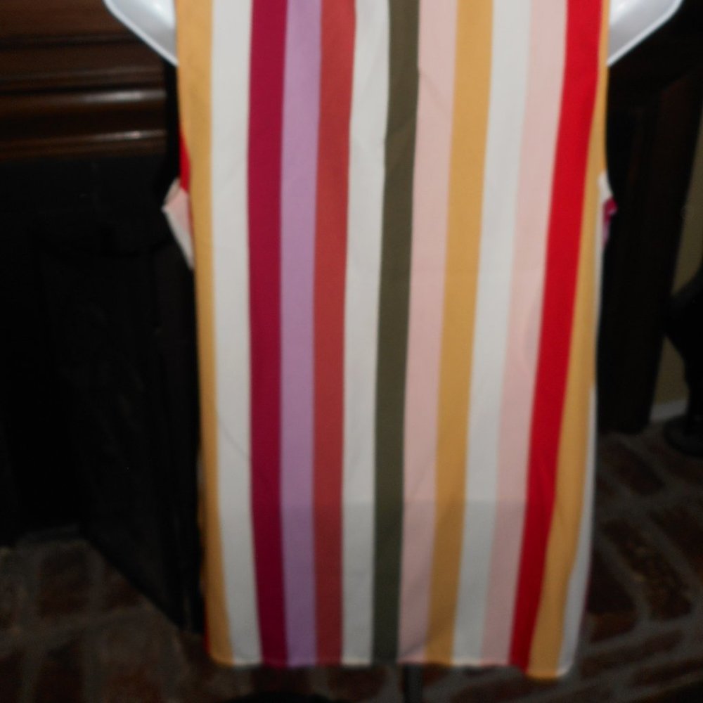 $10 items are BOGO Free NWOT Retro style stripe pussybow blouse, M - Picture 5 of 7